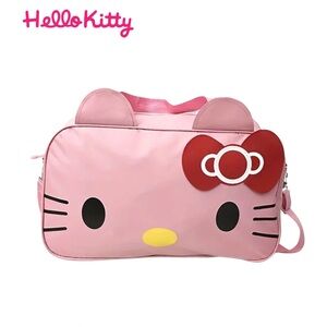 HELLO KITTY Weekender Travel Bag Gym Duffle Pink Large Capacity